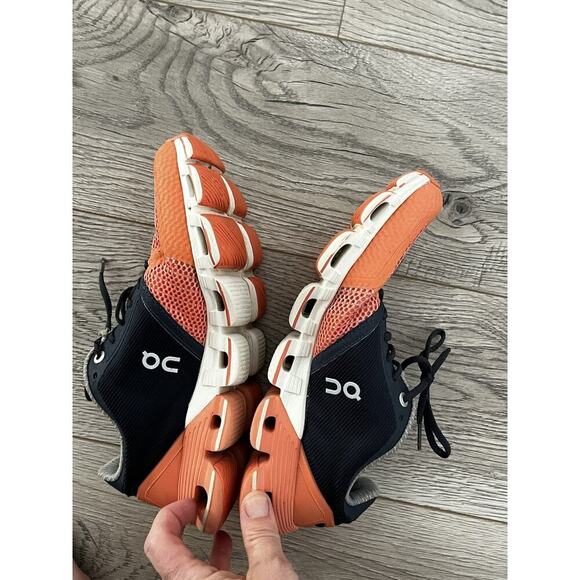 On Cloud Navy Blue and Peach Running Shoes Women's Size 6 - Picture 10 of 10